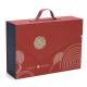 red Folding Cardboard Gift Packaging Box With Portable Handle