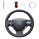 Hand Sewing Genuine Leather Steering Wheel Cover Grey Strip for Honda Civic Civic 9 2012 2013 2014 2015