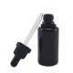 10ml 30ml Cosmetic Black Glass Dropper Bottle With Screw Cap
