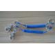 Snap hook&key ring ends combination key keeper coil tether fashion blue lanyard cables
