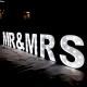 Wedding Decor Marquee Letter Sign Metal Painted CE ROHS