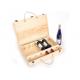 6 Bottoms Personalised Wooden Wine Box , Wooden Champagne Box Natural Color