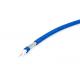 Blue Transparent PVC CATV 18 Awg Coaxial Cable , RG6U Coaxial Cable AL MG Braiding