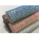 Grade 3 Pu Synthetic Glitter Fabric Wallpaper Shiny Single Side Precut Dark