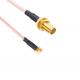 Sma Female Gold Plated To Mcx Plug Right Angle Gold Plated Cable Assy With Heatshrink