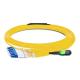10m (33ft) MPO Female to 6 LC UPC Duplex OS2 9/125 Single Mode Fiber Breakout Cable, 12 Fibers Type B, Elite, LSZH, Yellow