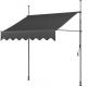 250/300 cm Wide Clamp Awning Sun Protection Balcony Awning Height Adjustable Sun Awning with Hand Crank without Drilling