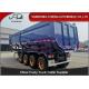 Blue Color Dump Tractor Trailer 4 Axles 60 Tons Strong Side Wall Transport Stone