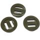 Plastic Resin Slot Buttons With 2 Hole Dark Green 40L Apply For Military Clothes