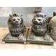 Entrance Outdoor Metal Sculpture Cast Bronze Metal Lion Statue