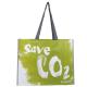 Green Fashion Woven Tote Bag , Recycled Woven Polypropylene Shopping Bags