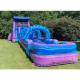 PVC 0.55mm Outdoor Gigantic Commercial Inflatable Bounce Double Lanes Marble Blue
