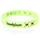 inkfilled glow in the dark adult 202mm light green customized wristbands