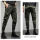                  Casual Flared Jogger Track Pants Patchwork Mens Stacked Flare Sweatpants for Men             