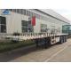 Mn Steel Flatbed Container Trailer ,  Semi Storage Containers In 60 Tons Loading Capacity