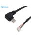 Custom 10cm Black Left Angle Micro USB Male to JST GH-04V-S Connector Power Cable