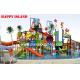 Commercial Water Slides , Fun Water Parks Customized Outdoor Fiberglass Kids