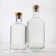 Collar Glass 750ml 500ml 375ml 200ml 100ml Vodka Spirit Gin Rum Liquor Bottle for Cosmetic