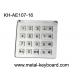 IP65 Rated Rugged Metal Kiosk Keypad with Customized Layout Design