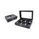 Black Leather Watch Box Wholesale Price For 12 Watches Display Leather Watch Box Wholesale watch storage display box