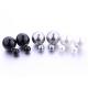 Hot Selling Paragraph Candy Color Round Ball Earring Double Side Shining Stud Earrings Big Acrylic Earrings For Women