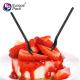 Hot Sale New Products disposable PS plastic two prong fruit fork