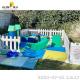 Waterproof Kids Soft Play Equipment Customized Family Center Commercial Fenced Blue