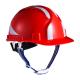 Red Lightweight ABS Construction Safety Helmets Workplace Safety Equipments