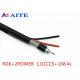 168AL Braid RG6 Siamese Coax Cable 1.02mm BC 4.7mm FPE 18AWG CCA Power Wire