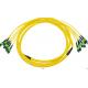 Yellow MPO Mode Conditioning Patch Cord 10 Meter 4 Core