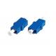 Singlemode Lc Fiber Optic Adapters , PVC Blue Color Optical Cord Adapter