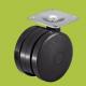 black PA plastic caster swivel top plate office furniture casters