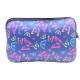 Sublimation Soft Zippered Makeup Pouch , Pantone Color Lightweight Cosmetic Bag