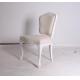 French style wedding chair wood frame event chair with linen fabric rental