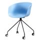 Polypropylene Plastic Rolling Chair , Plastic Office Chairs With Wheels