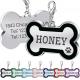 SGS ISO9001 Unique Custom Dog Id Tags Name Tag Engraving Metal Silver Plated