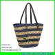 LUDA chevron beach totes natural seagrass straw handbag striped straw bags