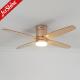Remote Ceiling Fan With LED Low Profile Bedroom Mdf Blade Quiet Dc Motor