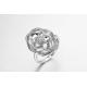 Double Flower of Love 925 Sterling Silver CZ Rings Pinky Promise Ring