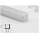 UV Resistance LED Strip Aluminium Extrusion , Aluminum LED Profile Housing 9.6 X 12mm