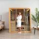 Solid Wood Hemlock Indoor Combination Infrared Steam Sauna 4 Person