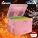 Pink Multi Layer Fireproof Document Organizer Fiberglass Money Storage