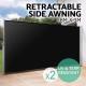 Sunshade Retractable Side Awning Aluminium Roller Resisting High Temperature