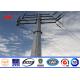 Low Voltage 69kv HDG Steel Tubular Pole 8 Sided Shape With Stepped Bolt