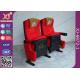 Push Back Function Folding Theater Chairs Removable Legs Movie Seating For Auditorium