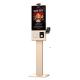 Capacitive Touch 10 Point 23.8 inch Gold Vertical Self Ordering Kiosk with Customizable Logo and POS Holder