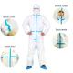 Non Woven SF Coverall Microporous Pp Pe Type 4 Disposable Coveralls With Tape