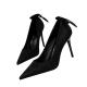 869-3 Korean Fashion Sexy Thin Stiletto High-Heeled Shallow Mouth Pointed Toe And Bow Single Shoes Female Wedding Shoes