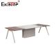 Modern Style Conference Table With Metal Legs And Wooden Material