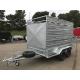 Heavy Duty Cattle Crate Trailer With Stock Crates , Tandem 12 x 6 Box Trailer